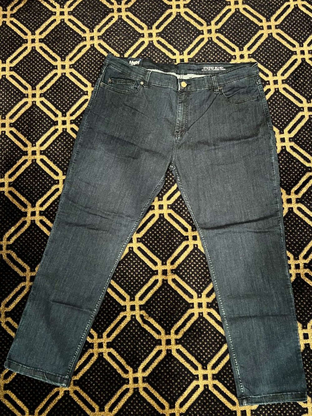 Mugsy Jeans Studio Blues Men’s 42x30 Dark Wash Stretch Jeans